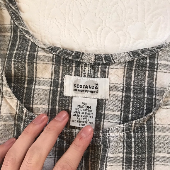 Vintage Plaid Overall Dress - Picture 4 of 4